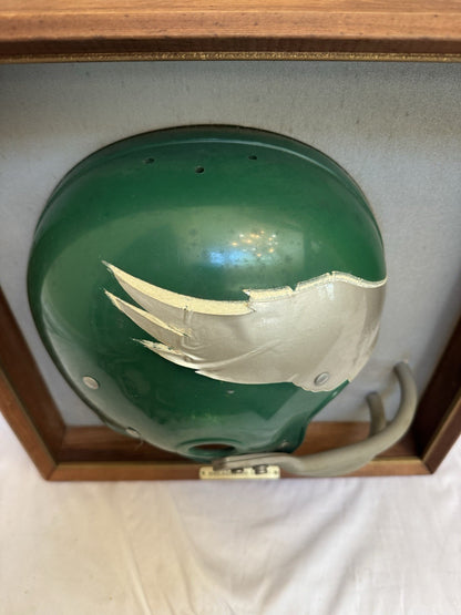 Vintage Riddell 1969 Philadelphia Eagles 1/2 Helmet Plaque RK2 framed Rare Riddell
