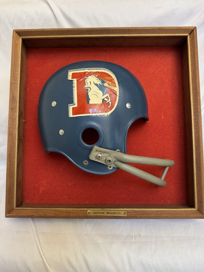 Vintage Riddell 1969 RK2 Denver Broncos 1/2 Helmet Plaque mounted framed Rare Riddell