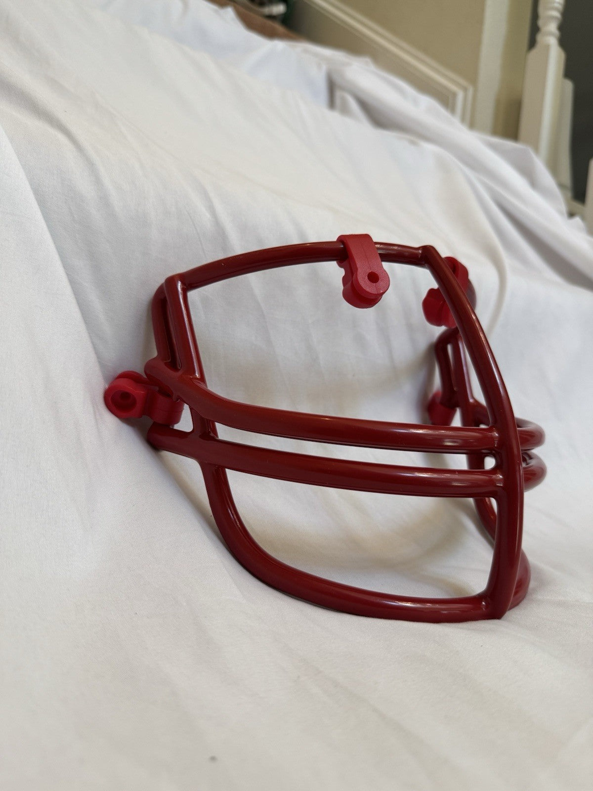 Vintage Redipped Red Schutt NOP-DW Large Red Dot Football Helmet Facemask Schutt