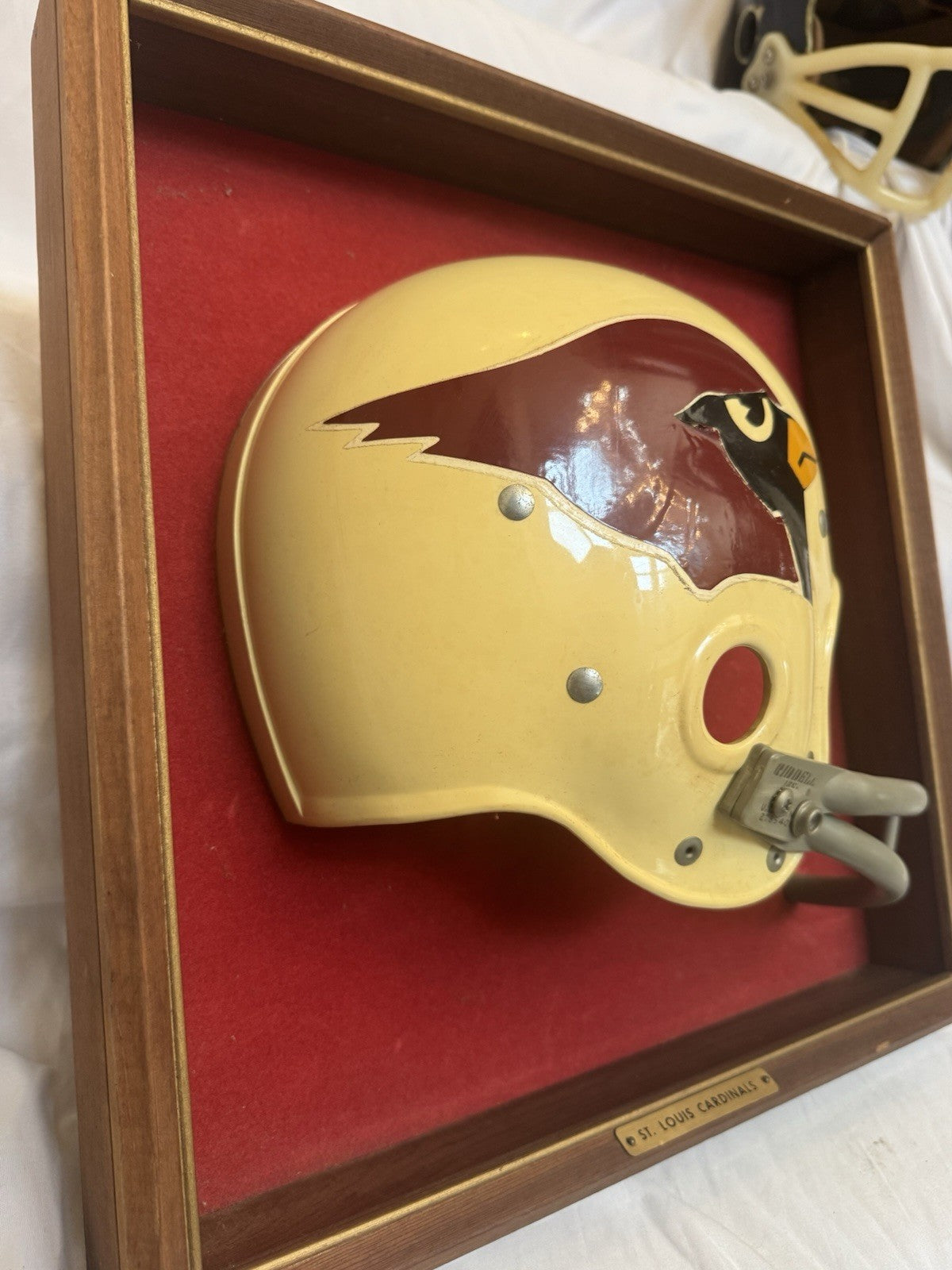 Vintage Riddell 1968 RK2 St. Louis Cardinals 1/2 Helmet Plaque framed Rare Riddell