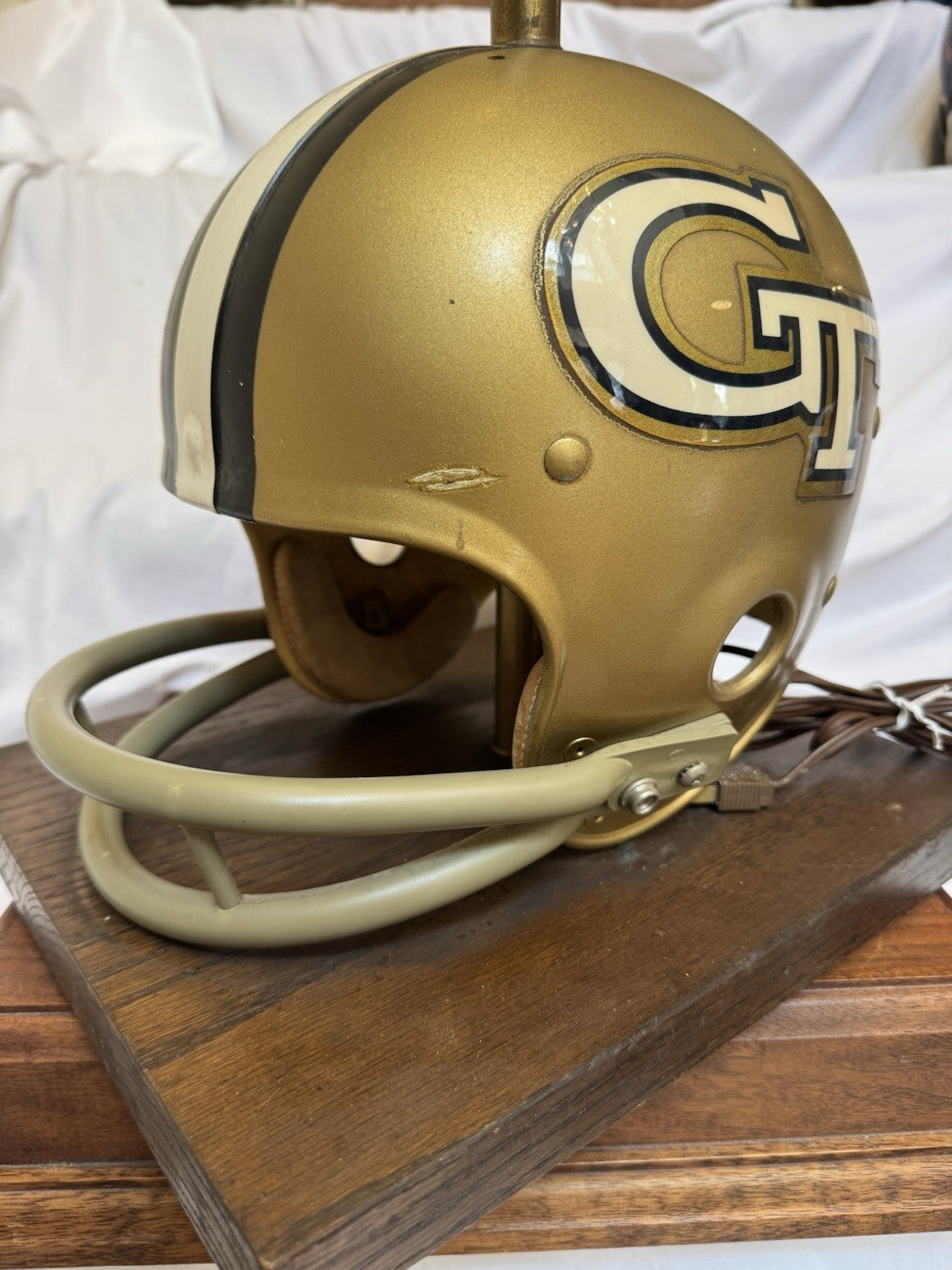 Vintage Original Riddell 1971 Georgia Tech Kra-Lite Football Helmet Lamp Riddell