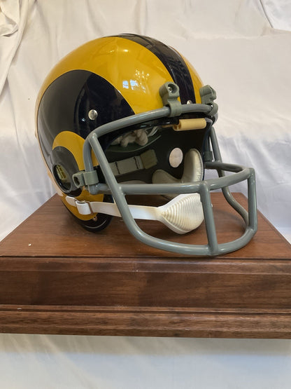 TK2 Style Suspension Football Helmet Custom 1973 Los Angeles Rams OPO Facemask Riddell