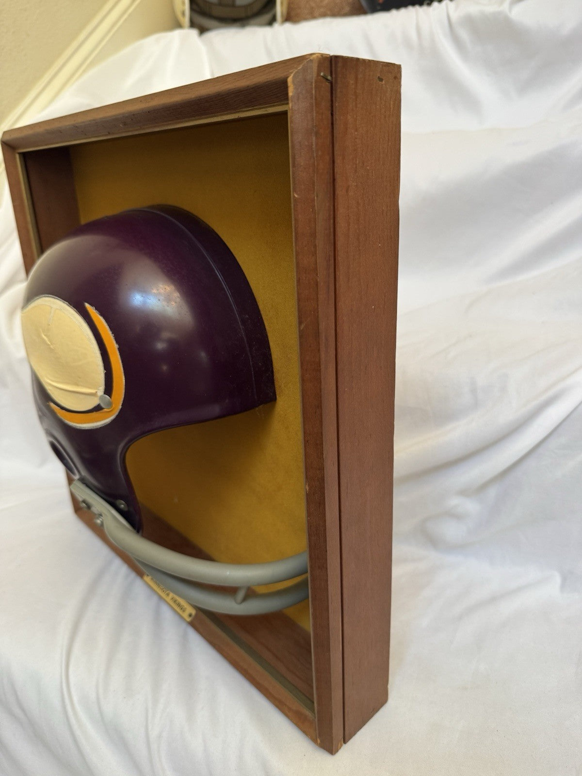 Vintage Riddell 1969 RK2 Minnesota Vikings 1/2 Helmet Plaque mounted framed Rare Riddell