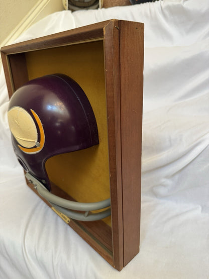 Vintage Riddell 1969 RK2 Minnesota Vikings 1/2 Helmet Plaque mounted framed Rare Riddell