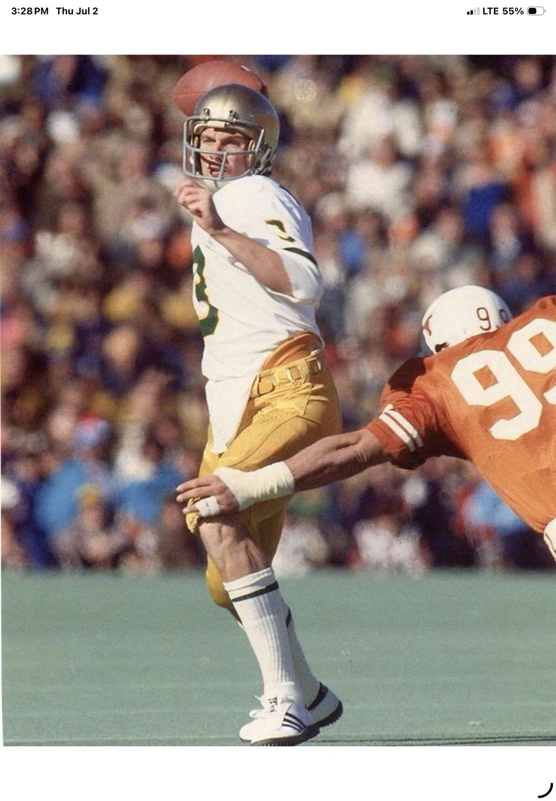 Vintage Wilson Football Helmet Custom 1970 Notre Dame Fighting Irish Montana Wilson