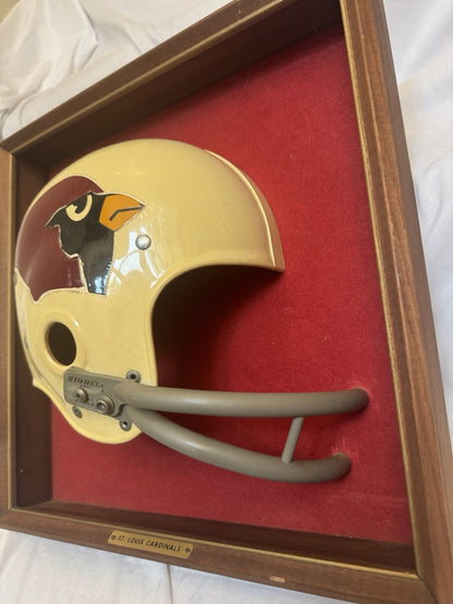 Vintage Riddell 1968 RK2 St. Louis Cardinals 1/2 Helmet Plaque framed Rare Riddell