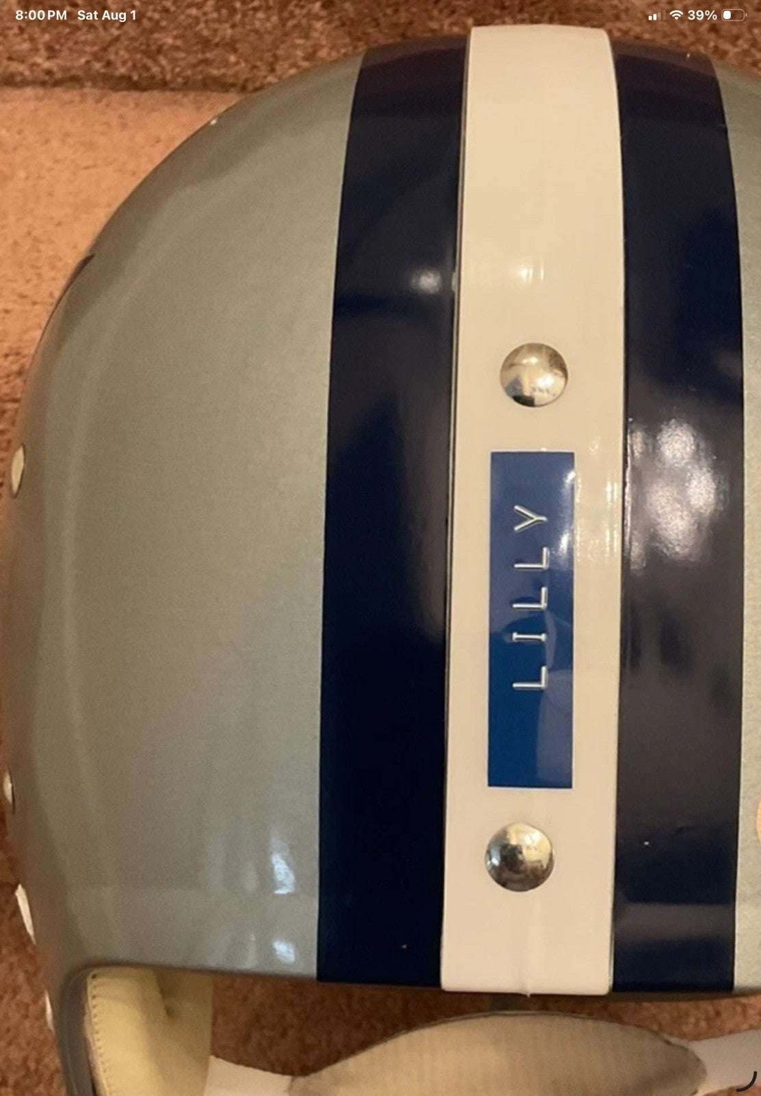 Dallas Cowboys Authentic Color Paint Mel Renfro TK2 Style Football Helmet Riddell