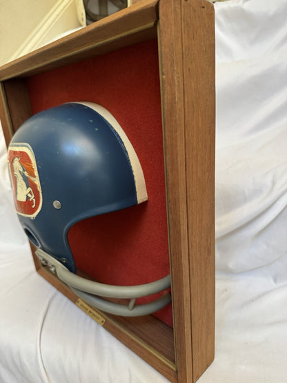 Vintage Riddell 1969 RK2 Denver Broncos 1/2 Helmet Plaque mounted framed Rare Riddell