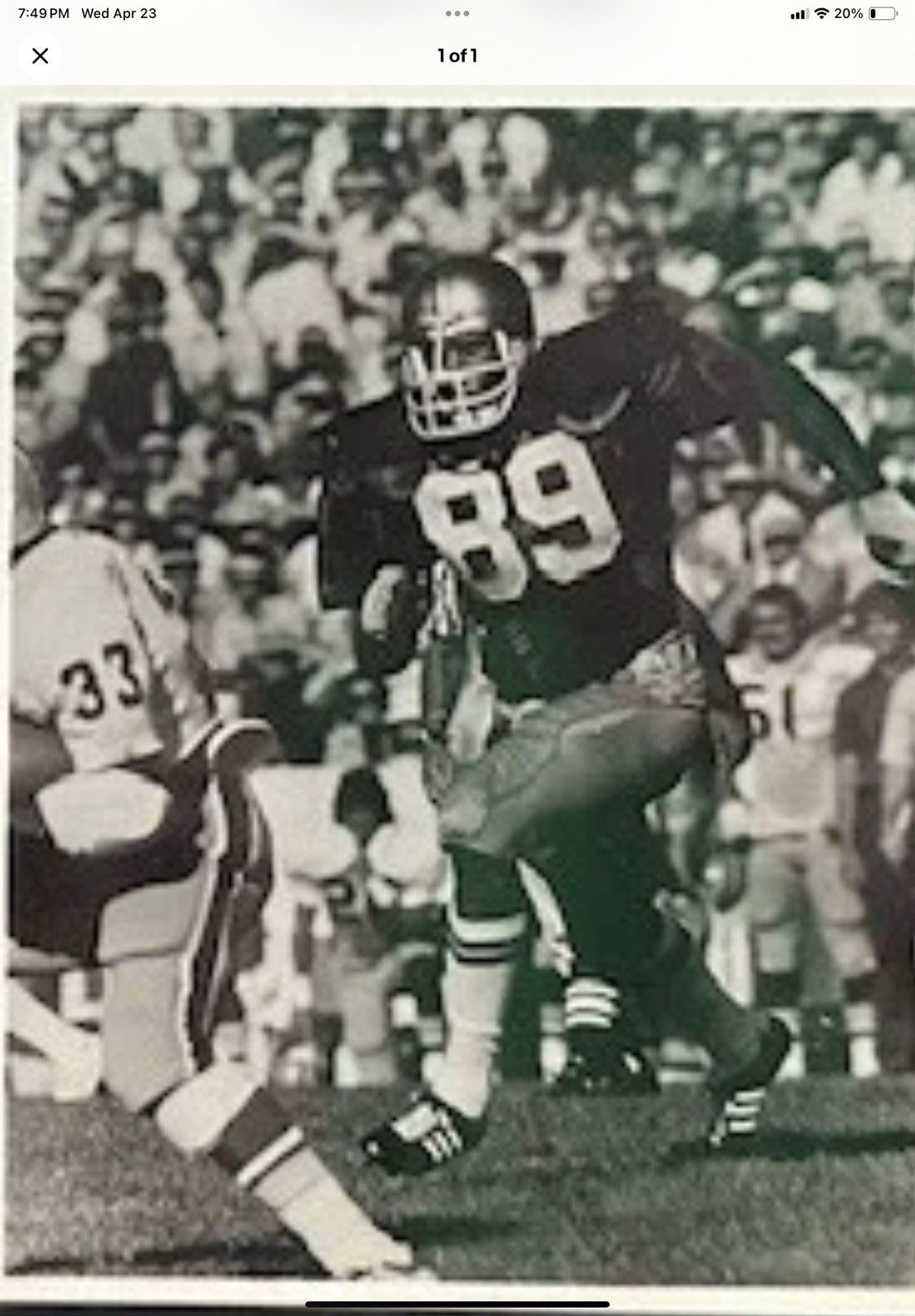 Vintage Wilson Football Helmet Custom 1970 Notre Dame Fighting Irish Browner Wilson
