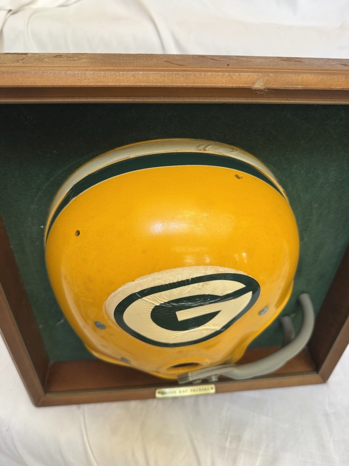 Vintage Riddell 1969 RK2 Green Bay Packers 1/2 Helmet Plaque mounted framed Rare Riddell