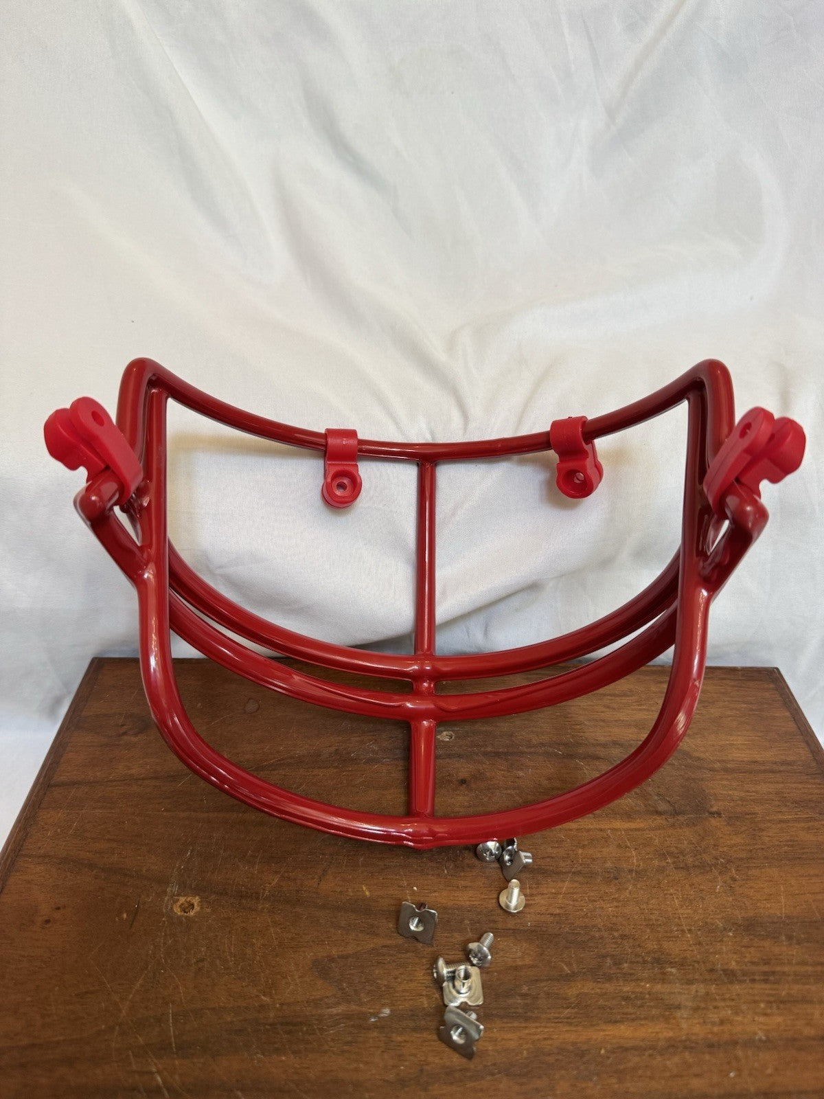 Vintage Redipped Red Schutt NOP-DW Large Red Dot Football Helmet Facemask Schutt