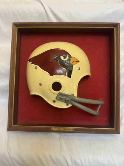 Vintage Riddell 1968 RK2 St. Louis Cardinals 1/2 Helmet Plaque framed Rare Riddell