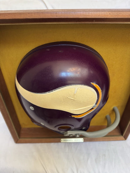 Vintage Riddell 1969 RK2 Minnesota Vikings 1/2 Helmet Plaque mounted framed Rare Riddell