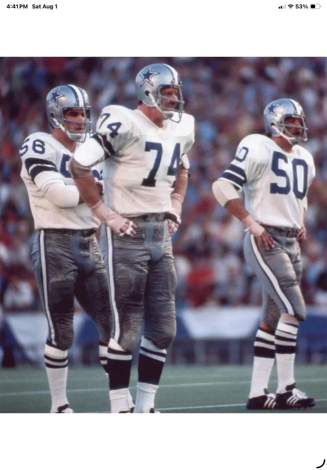 Dallas Cowboys Authentic Color Paint Bob Lilly TK2 Style Football Helmet Riddell