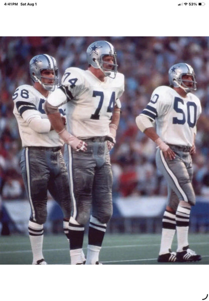 Dallas Cowboys Authentic Color Paint Bob Lilly TK2 Style Football Helmet Riddell