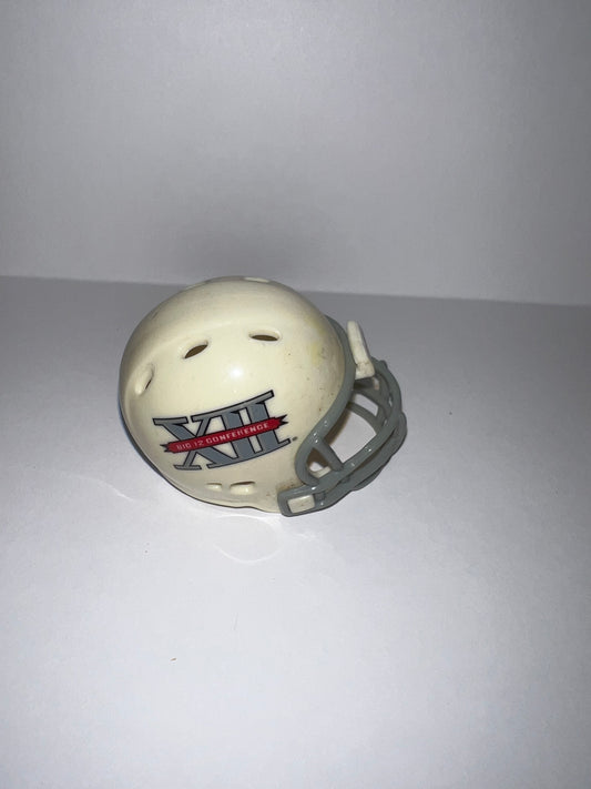 Big XII Conference Logo White Helmet Riddell NCAA Pocket Pro Revolution Pocket Pro Helmet WESTBROOKSPORTSCARDS