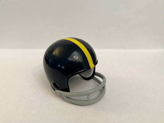 1962 Oakland Raiders Custom 2-Bar Pocket Pro Helmet - Black Helmet with Gold Stripe