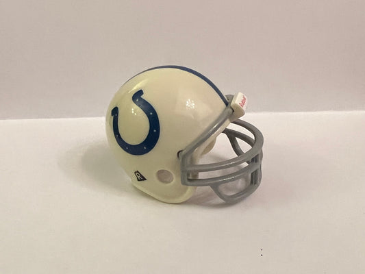 Riddell Pocket Pro and Throwback Pocket Pro mini helmets ( NFL ): Baltimore Colts 1957-77 Throwback Pocket Pro Helmet (White helmet with Grey Mask) from series II (2)