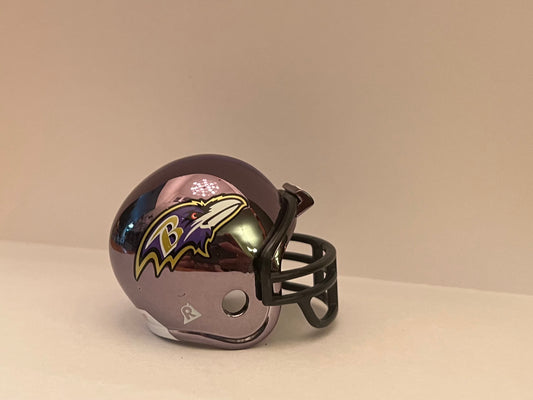Baltimore Ravens Riddell NFL  Pocket Pro Helmet Super Bowl XXXV Championship Chrome  WESTBROOKSPORTSCARDS   