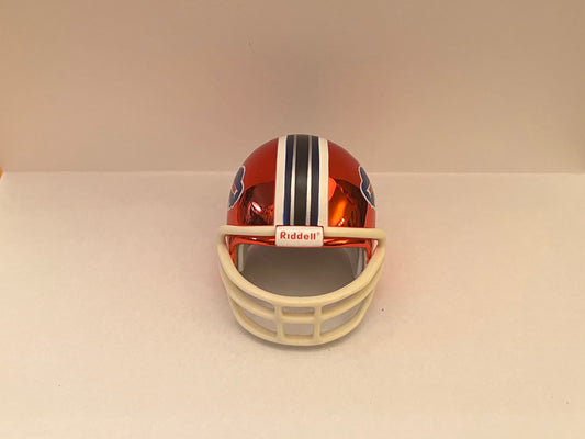 Riddell Pocket Pro and Throwback Pocket Pro mini helmets ( NFL ): Buffalo Bills 1984-86 Chrome Throwback Pocket Pro Helmet (Blue Mask)