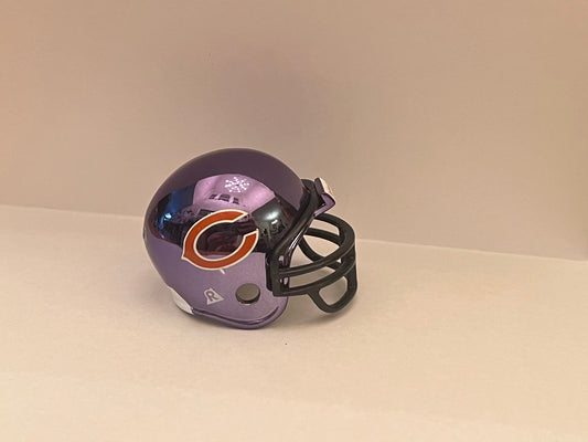 Riddell Pocket Pro and Throwback Pocket Pro mini helmets ( NFL ): Chicago Bears Chrome Pocket Pro Helmet