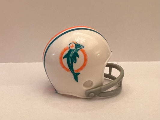 Miami Dolphins Riddell NFL 2-Bar Pocket Pro Helmet 1969 Throwback (Dolphin over Hoop)  WESTBROOKSPORTSCARDS   