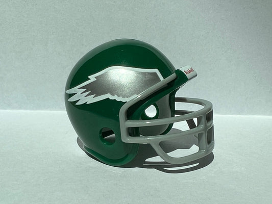 Riddell Pocket Pro and Throwback Pocket Pro mini helmets ( NFL ): Philadelphia Eagles 1974-1995 Throwback Pocket Pro Helmet (Kelly Green Helmet with Grey Mask)