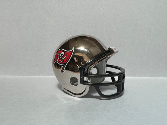 Riddell Pocket Pro and Throwback Pocket Pro mini helmets ( NFL ): Tampa Bay Buccaneers Chrome Pocket Pro