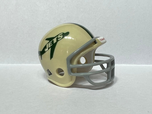 New York Jets Riddell NFL Pocket Pro Helmet 1963 Throwback (Jet Logo) from series 1  WESTBROOKSPORTSCARDS   