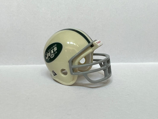 New York Jets Riddell NFL Pocket Pro Helmet 1965-67, 1972-1977 Throwback (White helmet with Grey Mask)  WESTBROOKSPORTSCARDS   
