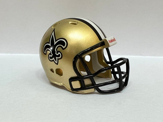Riddell Pocket Pro and Throwback Pocket Pro mini helmets ( NFL ): New Orleans Saints Revolution Pocket Pro Helmet
