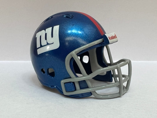 Riddell Pocket Pro and Throwback Pocket Pro mini helmets ( NFL ): New York Giants Revolution Pocket Pro Helmet