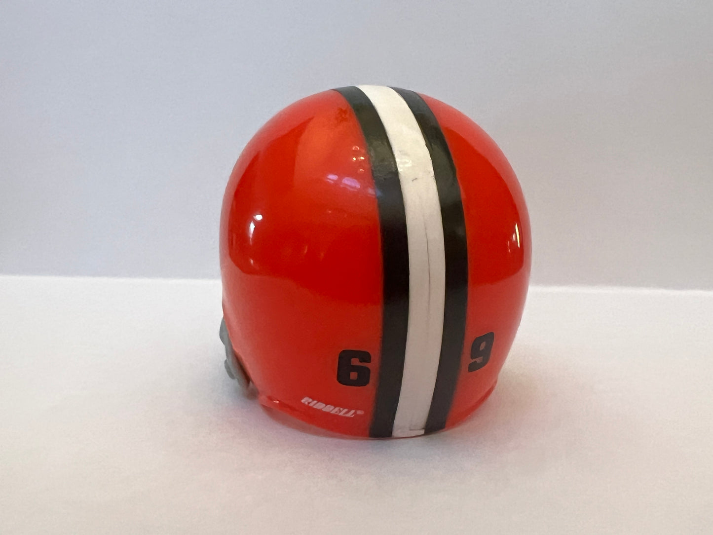 Cleveland Browns Riddell NFL 2-Bar Pocket Pro Helmet 1969 Throwback (#69 on back)  WESTBROOKSPORTSCARDS   