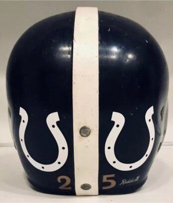 Riddell 1950s RT2 Football Helmet Blue Under Clear Shell Baltimore Colts Shula Sports Mem, Cards & Fan Shop:Fan Apparel & Souvenirs:Football-NFL Riddell   