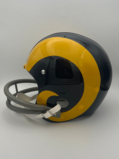 TK2 Style Suspension Football Helmet Custom 1973 Los Angeles Rams 2-Bar Facemask Sports Mem, Cards & Fan Shop:Fan Apparel & Souvenirs:Football-NFL Riddell   
