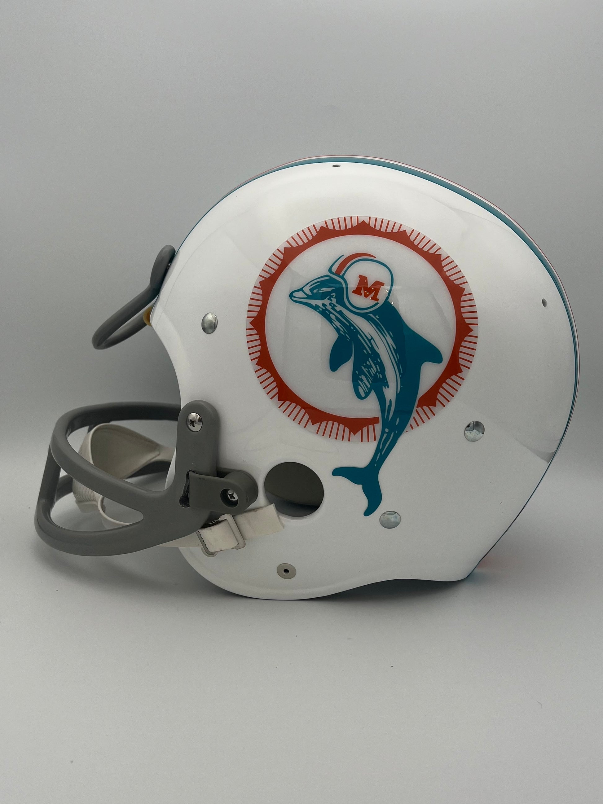 TK2 Style Custom Football Helmet Miami Dolphins Larry Csonka Dungard Facemask Sports Mem, Cards & Fan Shop:Autographs-Original:Football-NFL:Helmets WESTBROOKSPORTSCARDS   