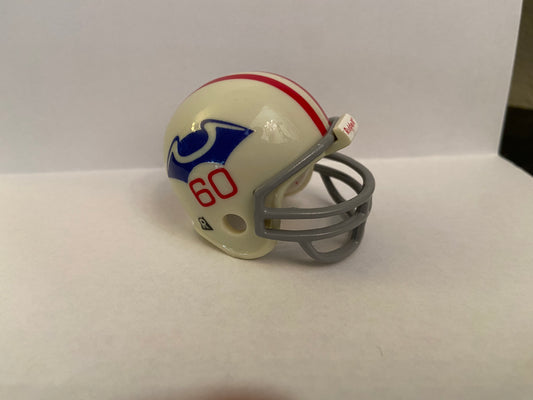 Boston Patriots Riddell NFL Pocket Pro Helmet 1960 Custom Throwback (Patriot Hat Logo) with red #60  WESTBROOKSPORTSCARDS   