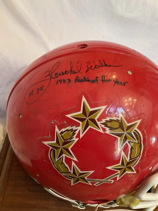 Herschel Walker Autographed New Jersey Generals Game Used Football Helmet WESTBROOKSPORTSCARDS