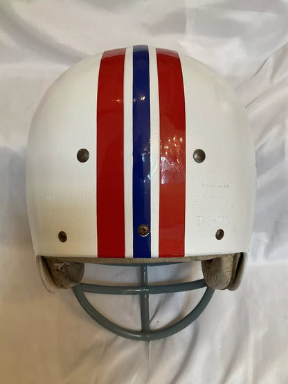 Original Vintage Wilson Football Helmet Custom Boston Patriots NJOP Facemask  WESTBROOKSPORTSCARDS   