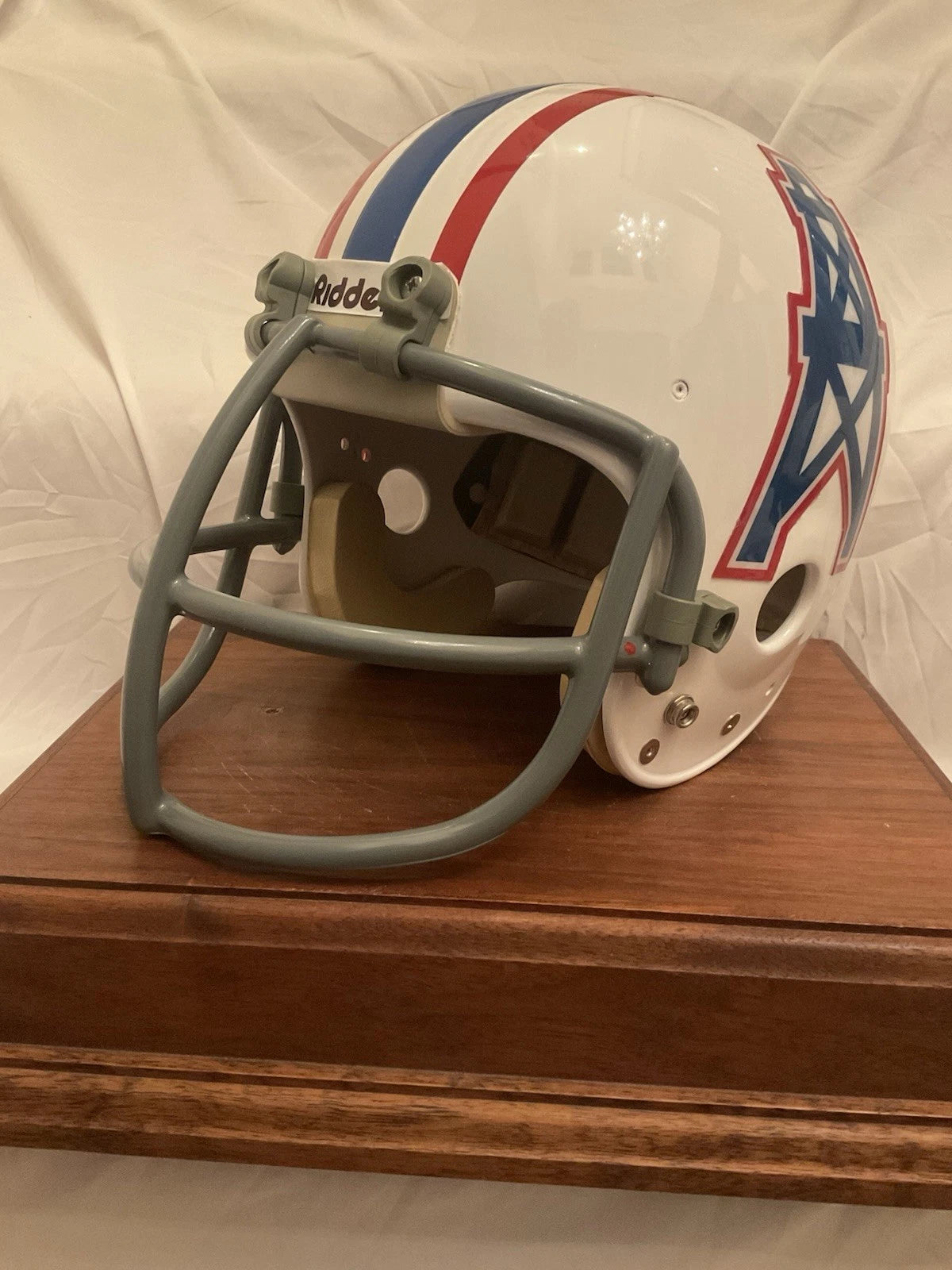 Vintage Riddell PAC Football Helmet Custom 1970s Houston Oilers Earl Campbell WESTBROOKSPORTSCARDS
