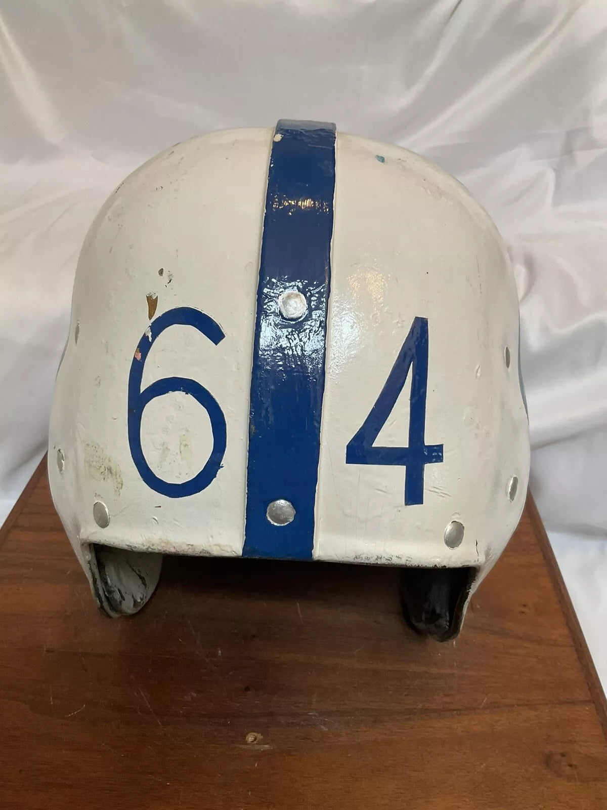 1950s football helmet for sale Los Angeles Rams Throwback RK4 Painted Horns Cow WESTBROOKSPORTSCARDS Rare Game Used 1950s 60s