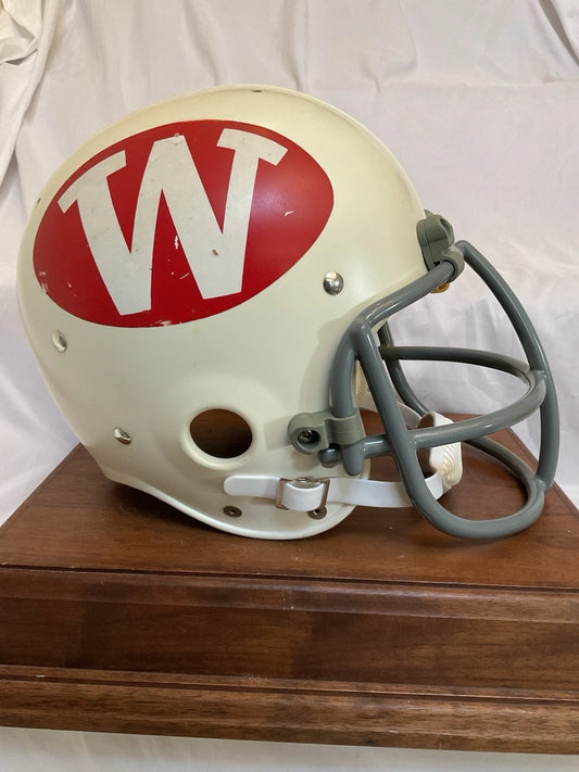 Original Riddell 1973 Wisconsin Badgers Kra-Lite TK2 Game Football Helmet WESTBROOKSPORTSCARDS