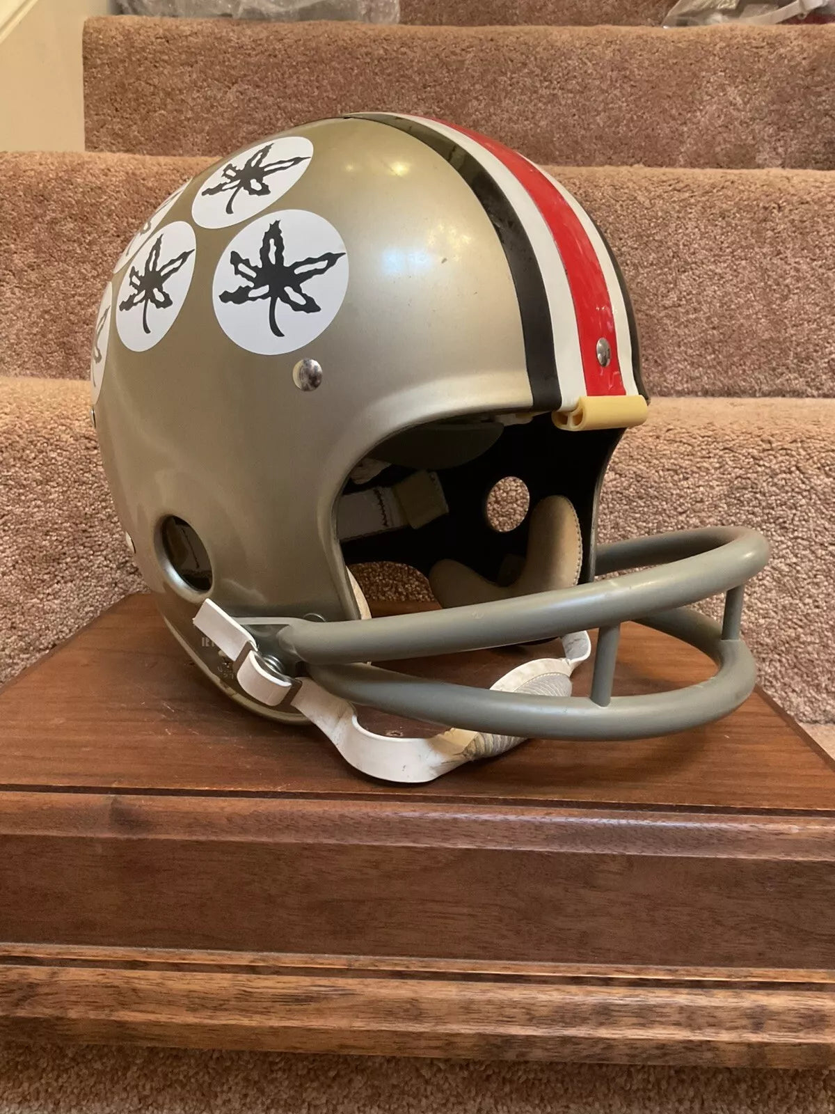 Original Riddell 1971 Ohio State Buckeyes Kra-Lite TK2 Game Football Helmet WESTBROOKSPORTSCARDS