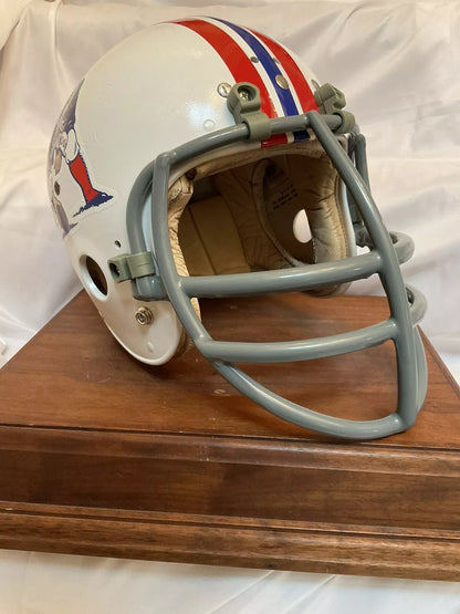 Original Vintage Wilson Football Helmet Custom Boston Patriots NJOP Facemask  WESTBROOKSPORTSCARDS   