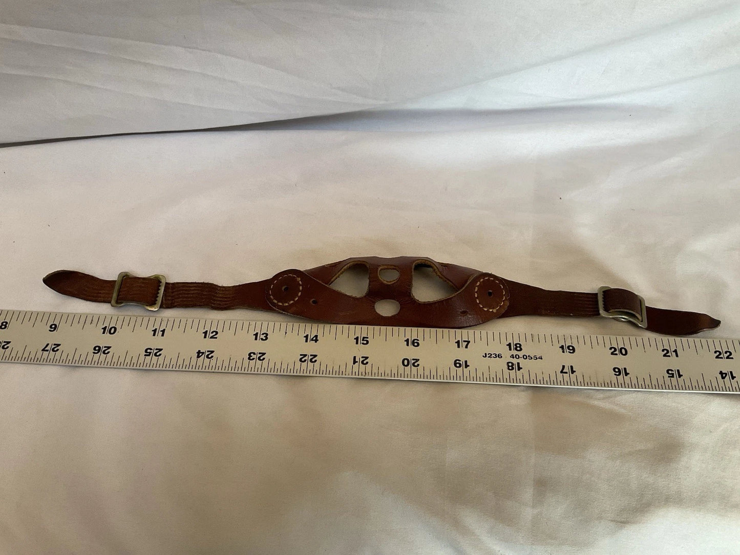 1960s Wilson Brown Leather Football Helmet Chin Strap - Very Nice Condition 1960s Wilson Brown Leather Football Helmet Chin Strap - Very Nice Condition