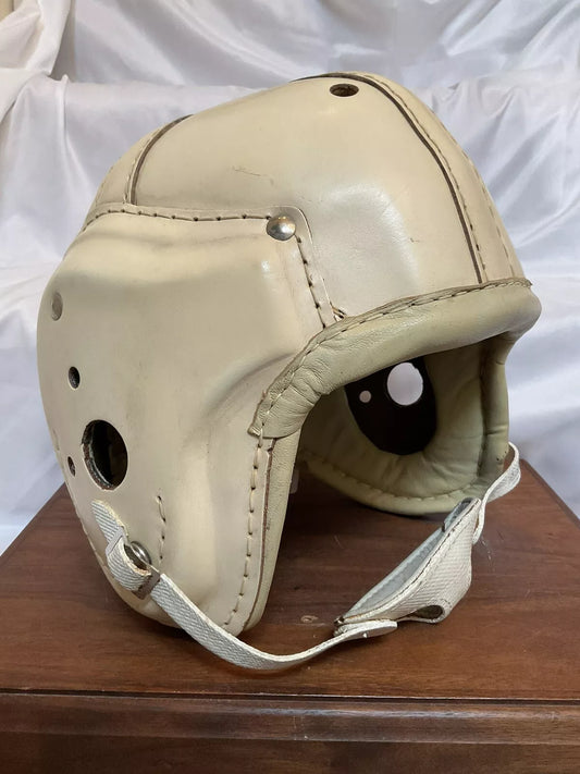Nice MacGregor Authentic H612 Leather Suspension Football Helmet Size 7 5/8  WESTBROOKSPORTSCARDS   