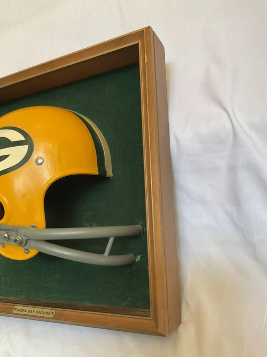Green Bay Packers Vintage RIDDell Kra-Lite RK Full Size Football Helmet Plaque  WESTBROOKSPORTSCARDS   