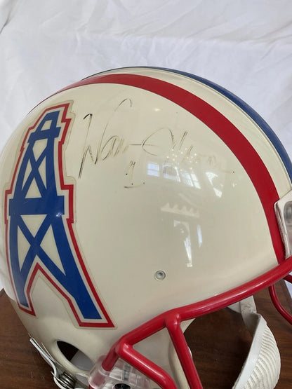 Vintage Riddell VSR-1 Football Helmet Houston Oilers Warren Moon Autographed WESTBROOKSPORTSCARDS