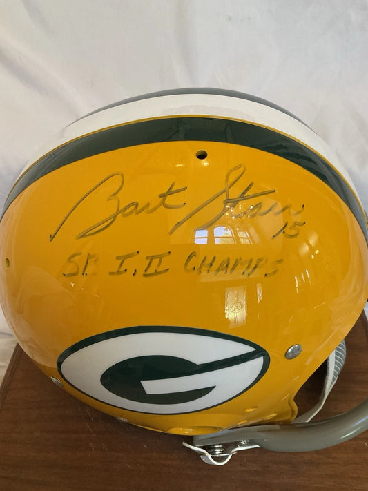 Bart Starr Autographed Riddell Green Bay Packers NFL Licensed Football Helmet WESTBROOKSPORTSCARDS