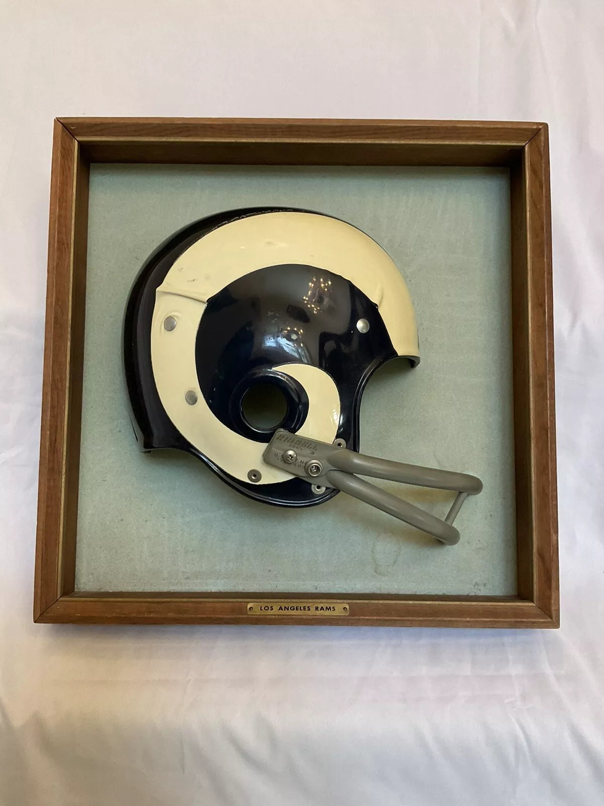 Los Angeles Rams Vintage RIDDell Kra-Lite RK Full Size Football Helmet Plaque  WESTBROOKSPORTSCARDS   